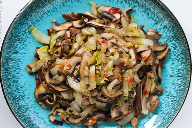 Vegetable Stir-Fry Recipe with Endive & Shiitake Mushrooms